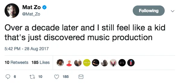 Mat Zo Tweet