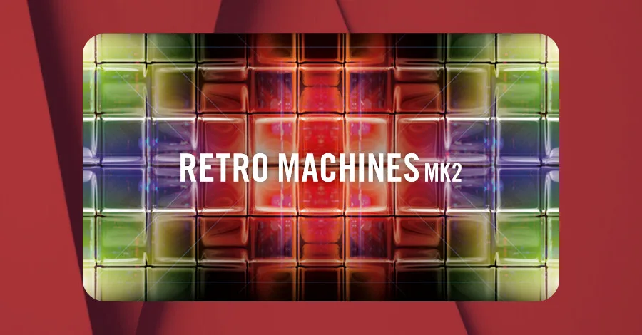 Retro Machines MK2 interface showing vintage synthesizer and drum machine presets