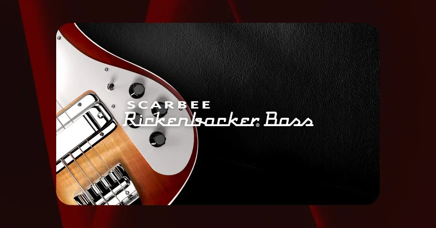Scarbee Rickenbacker Bass interface showing playing technique controls and articulation options