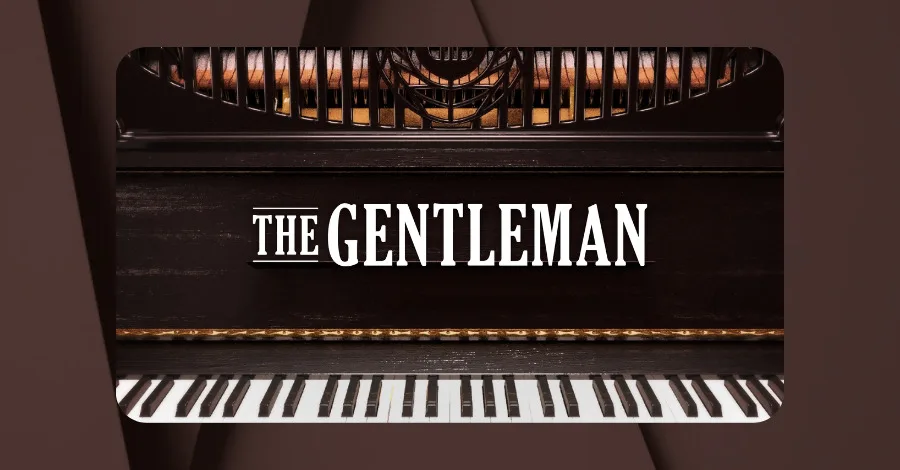 The Gentleman virtual upright piano interface with dynamics and resonance controls
