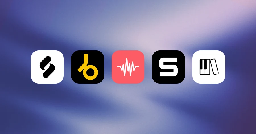 App icons for Splice, Loopcloud, Freesound, Samplette and Pianobook
