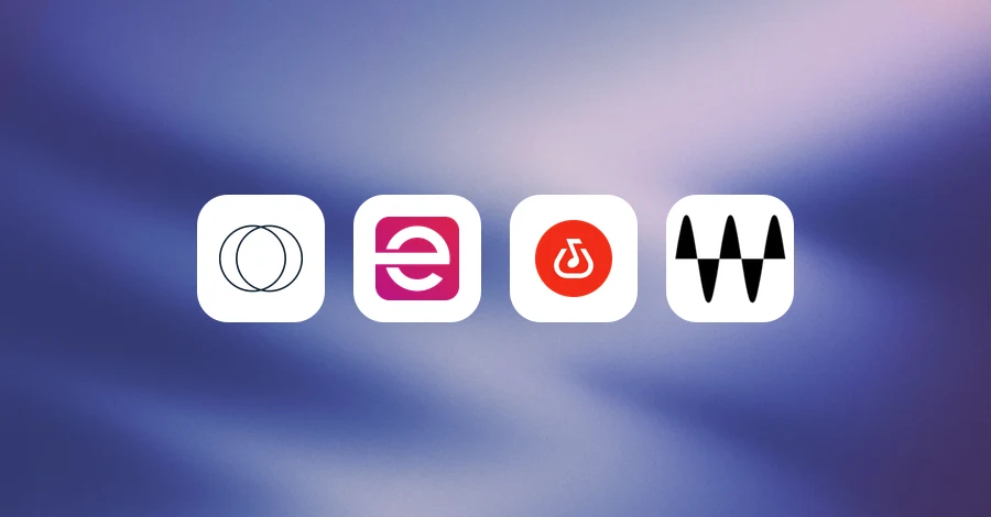 App icons for LANDR, eMastered, BandLab and Waves