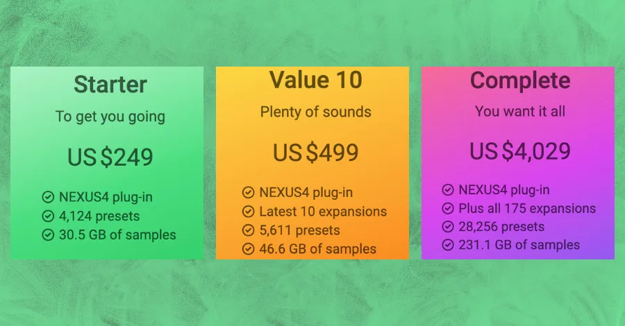Nexus 4 pricing tiers