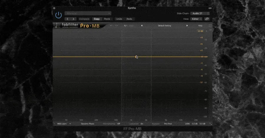 Pro-MB with band created from 500Hz to 2kHz for vocal range