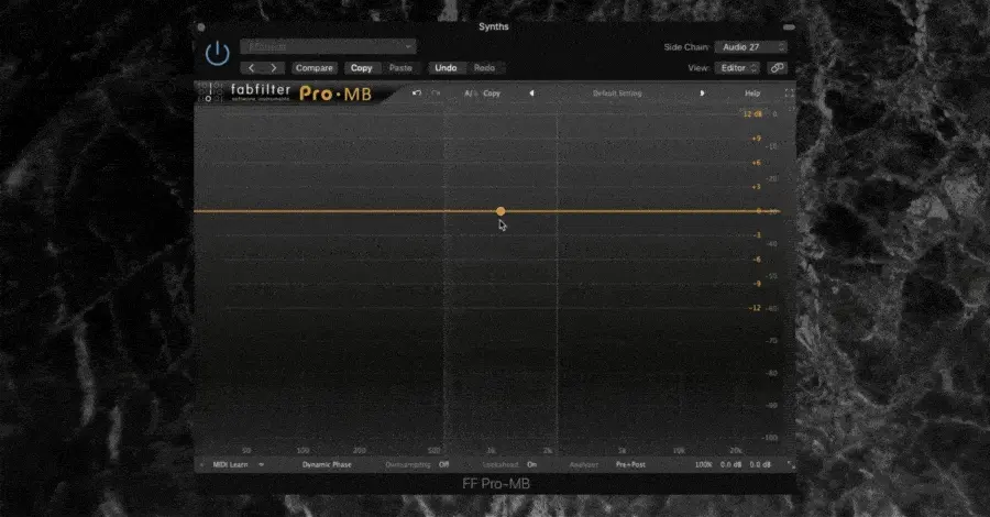 Pro-MB band dragged to cover full frequency spectrum