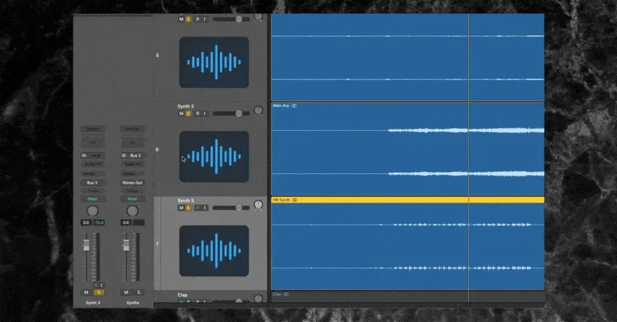 FabFilter Pro-C inserted on synth bus