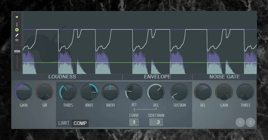 FL Studio Fruity Limiter sidechain section