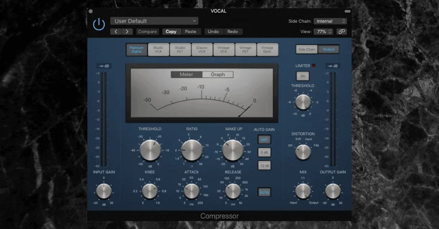 Logic Pro sidechain compression setup step 1
