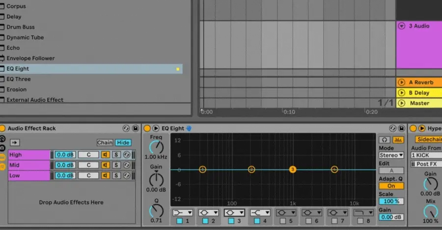 Applying a frequency filter to isolate each band in the multiband sidechain setup