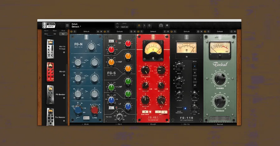 Virtual Mix Rack interface
