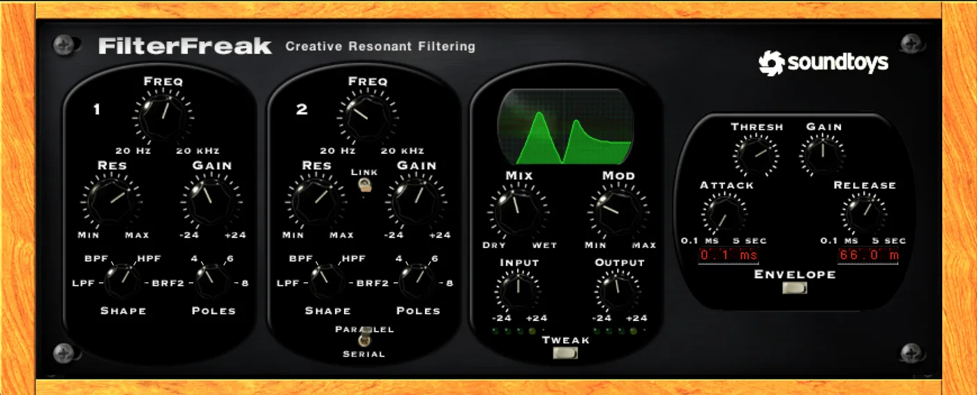 Soundtoys FilterFreak interface