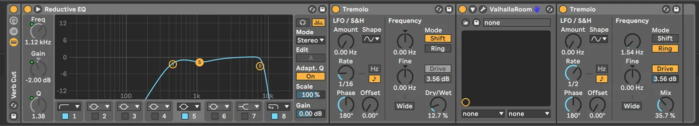 Tremolo before and after reverb