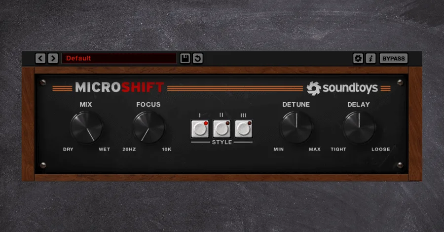 Microshift pitch-shifting and widening plugin interface inspired by Eventide H3000