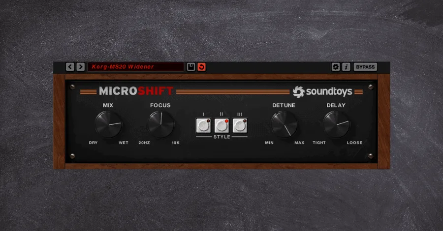 Microshift settings for hardware synth widening