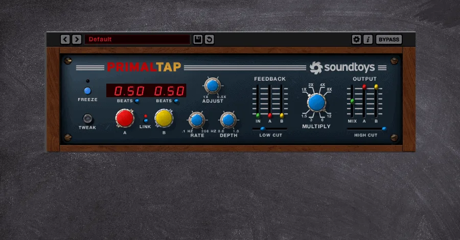 PrimalTap delay plugin interface based on the Prime Time hardware unit
