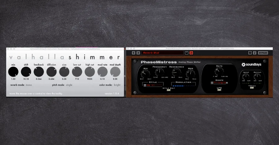 Phasemistress with preset list for reverb modulation technique