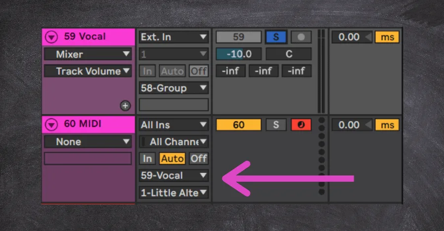 Little Alterboy DAW routing for MIDI keyboard harmony control