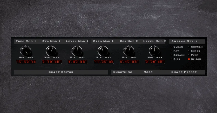 FilterFreak modulation settings showing input-triggered envelope behavior