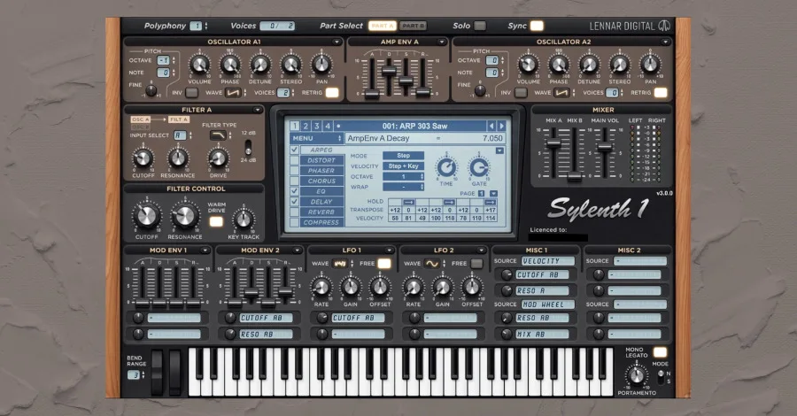 Sylenth1 synthesizer interface overview