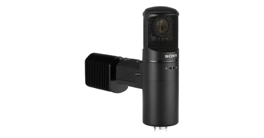 Sony C-800G tube condenser microphone with its cooling unit