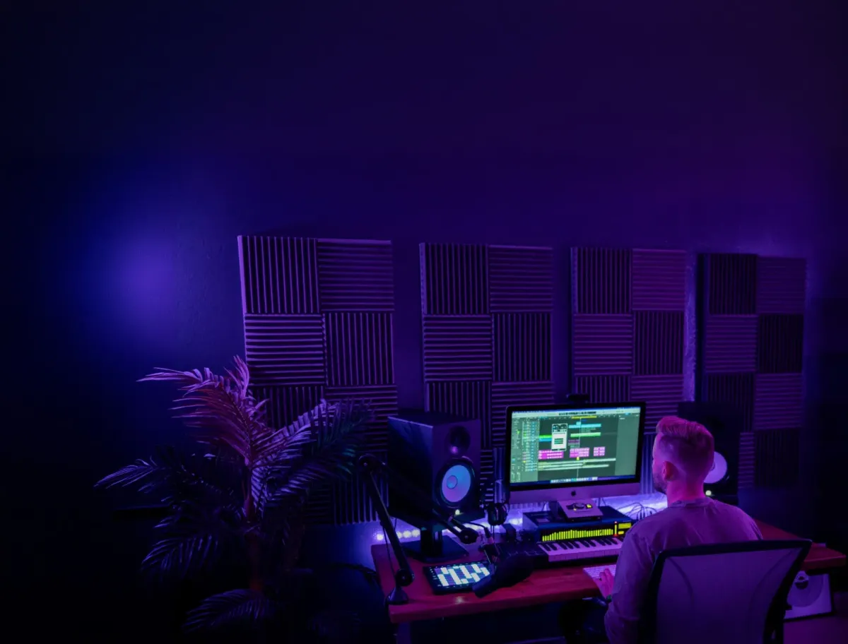Serik at work in the Hyperbits studio